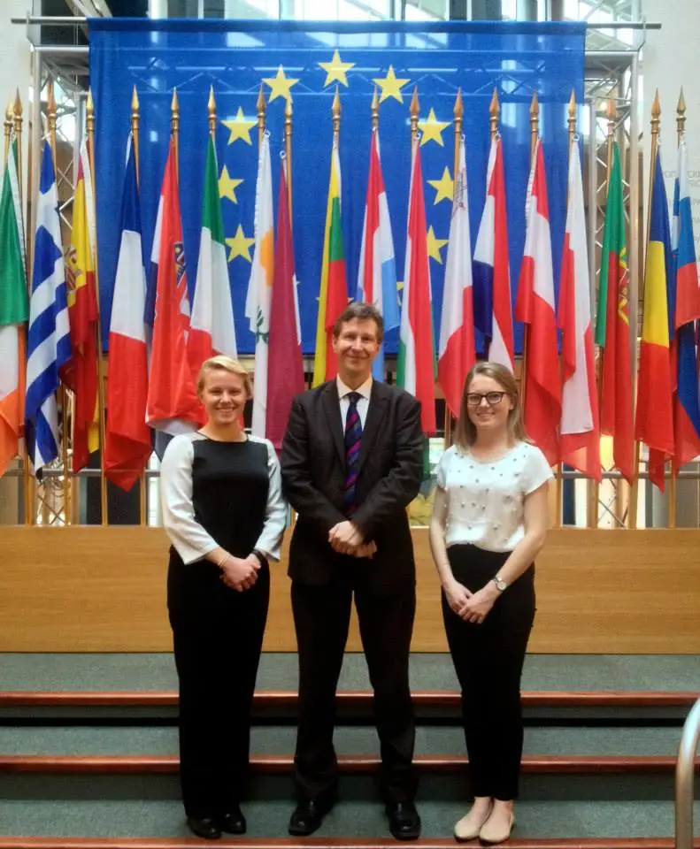 Ashley Conard at the European Parliament in Brussels