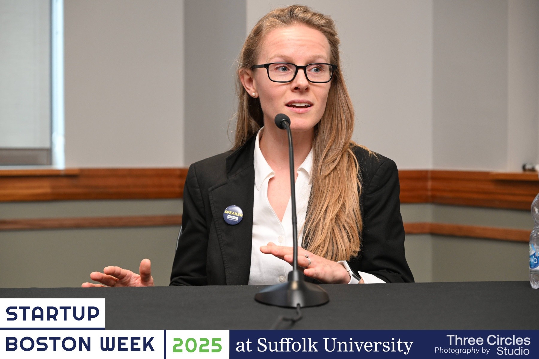 Ashley Mae Conard speaking at StartUp Week Boston, 2025